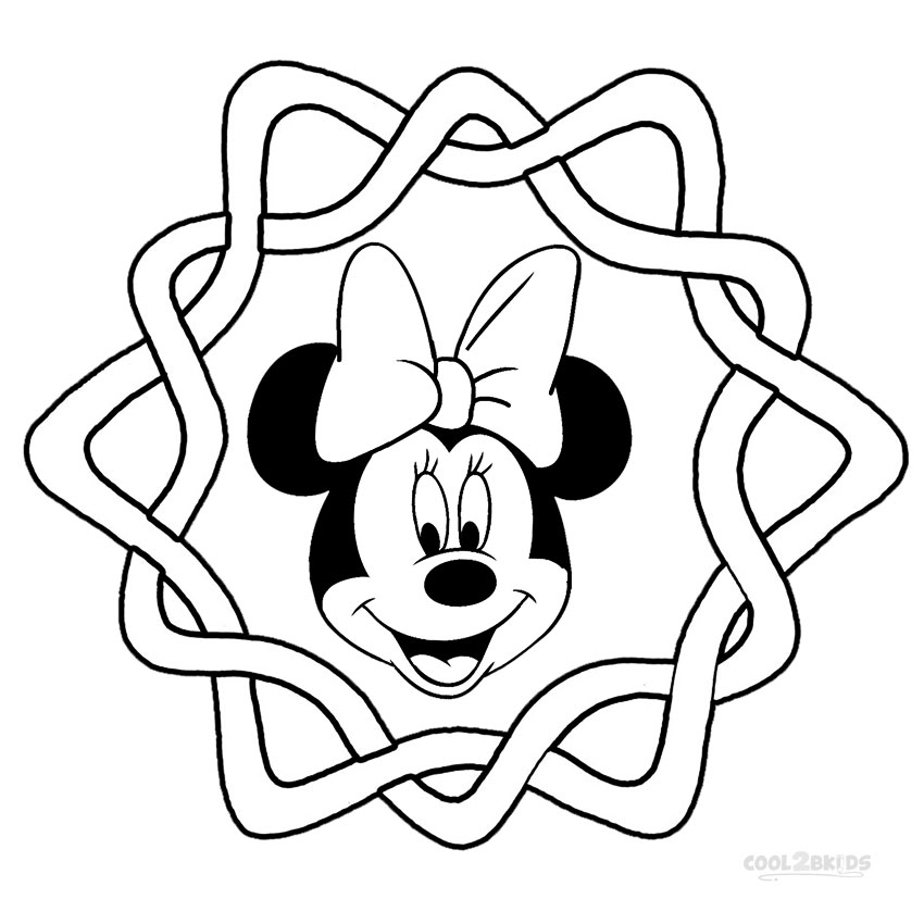 850x850 Minnie Mouse Face Coloring Pages