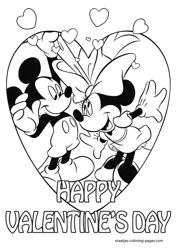 Mickey Mouse Valentines Day Coloring Pages 595x842 Mickey Mouse Valentines Day Coloring Pages
