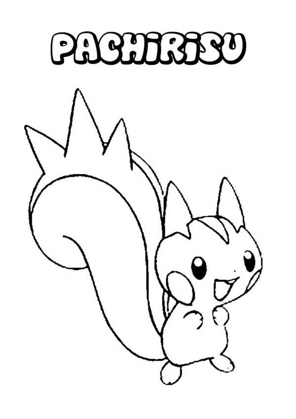 600x849 Kleurplaat Pachirisu