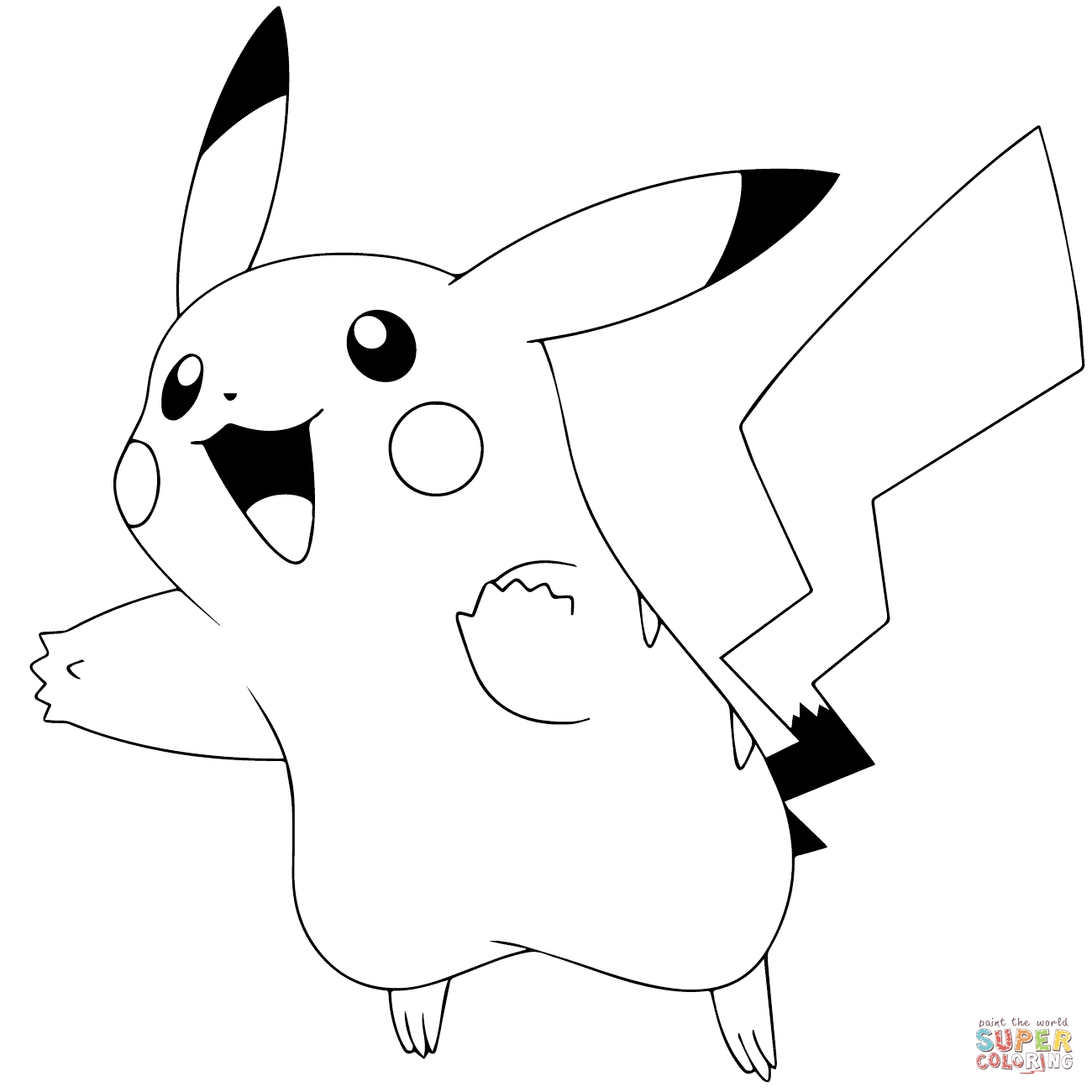 1300x1300 Pikachu Clipart Black And White