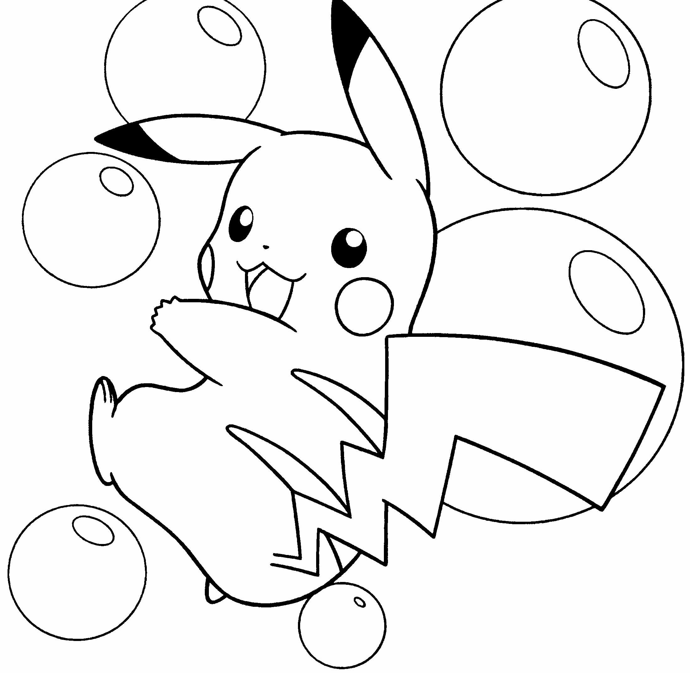 2200x2144 Pikachu Coloring Pages
