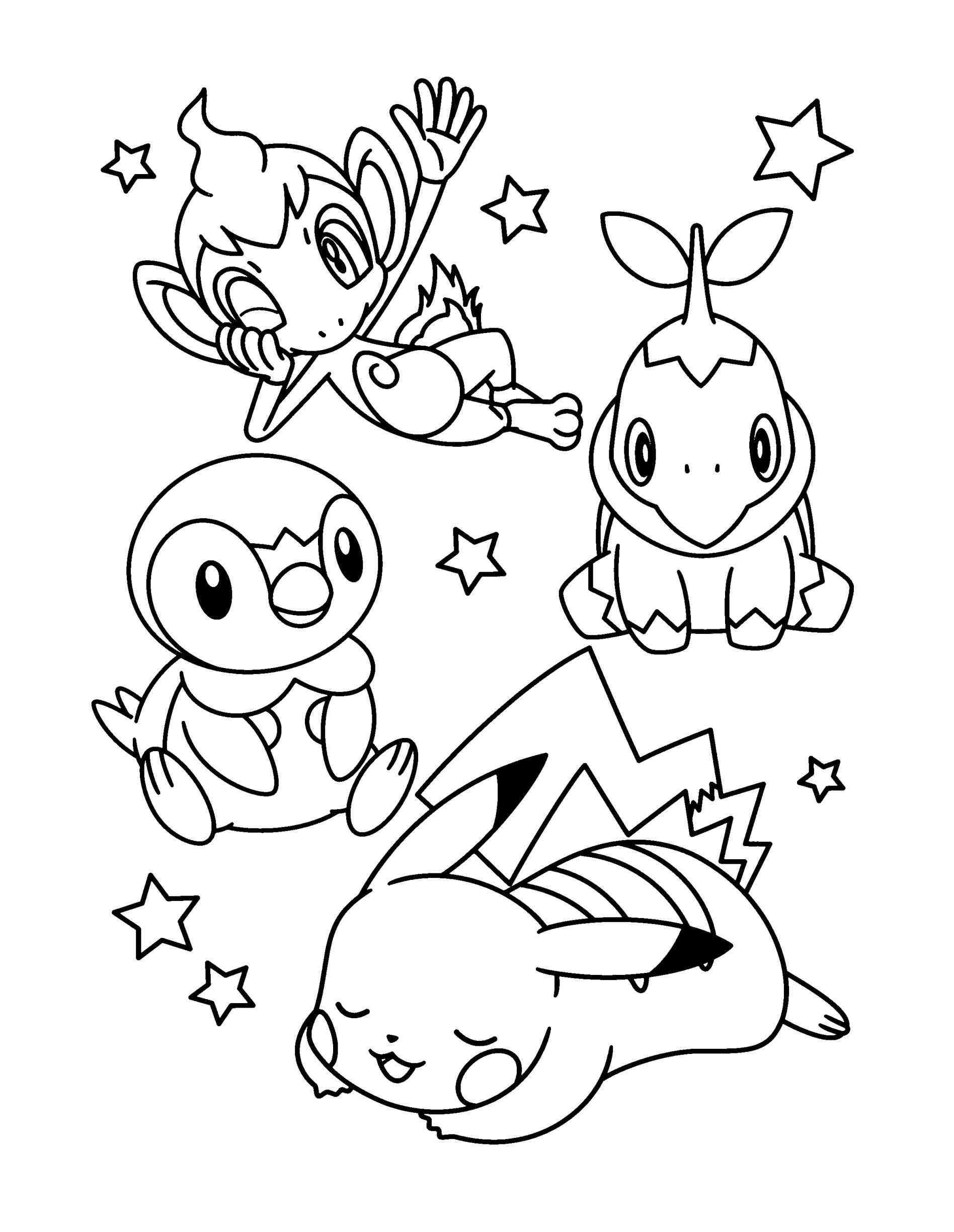 1896x2449 Pokemon Coloring Pages Pikachu And Friends