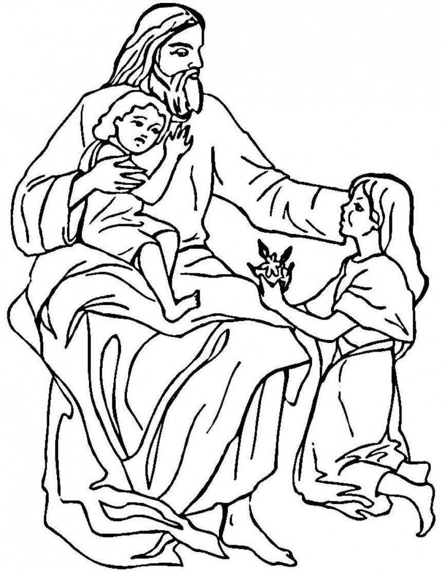 860x1112 Inspiring Printable Jesus Coloring Pages For Kids Image