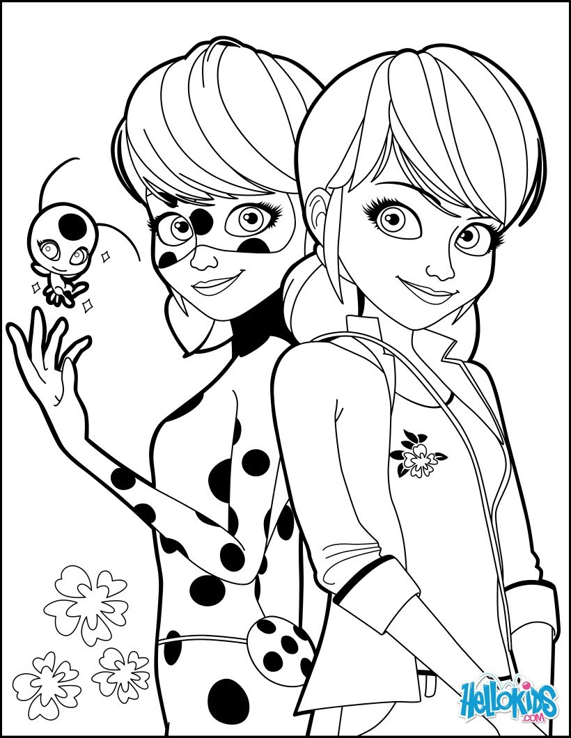 Largest Ladybug Color Page Miraculous Coloring 820x1060 Largest Ladybug Color Page Miraculous Coloring