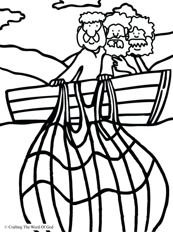 Miraculous Catch Of Fish Coloring Page A Crafting The Word Of God 597x800 Miraculous Catch Of Fish Coloring Page A Crafting The Word Of God