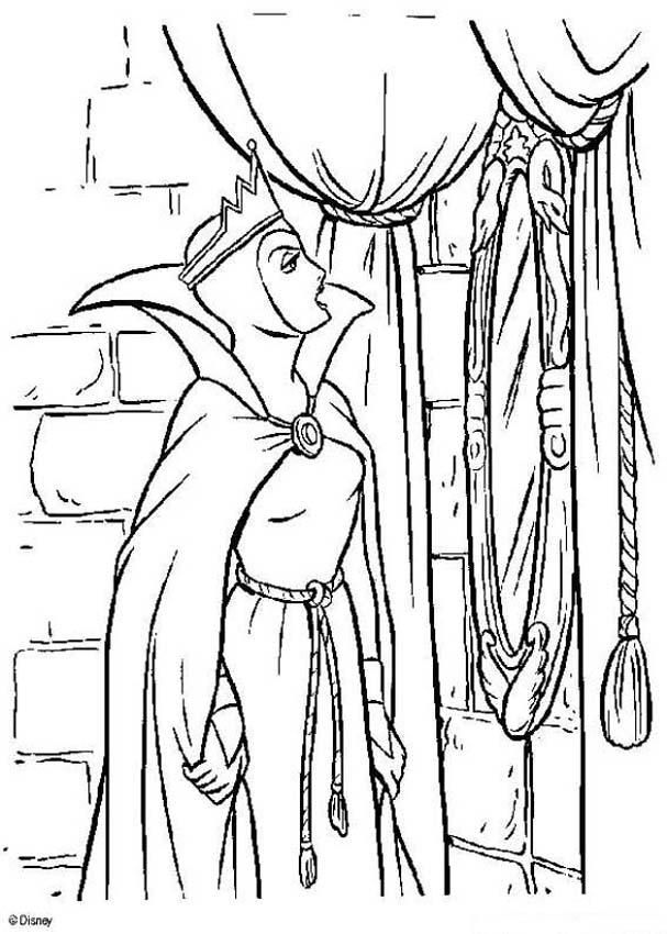 607x850 Coloring Page About Snow White Disney Movie. Drawing Of The Witch