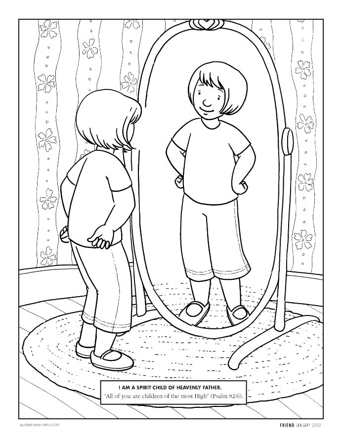 694x902 January Coloring Page Coloring Pages For Girl Looking In A Mirror