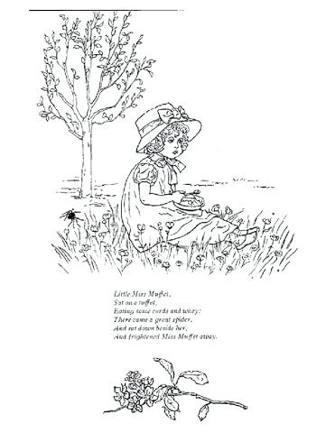 371x480 Little Miss Muffet Coloring Page Coloring Coloring Page Colouring