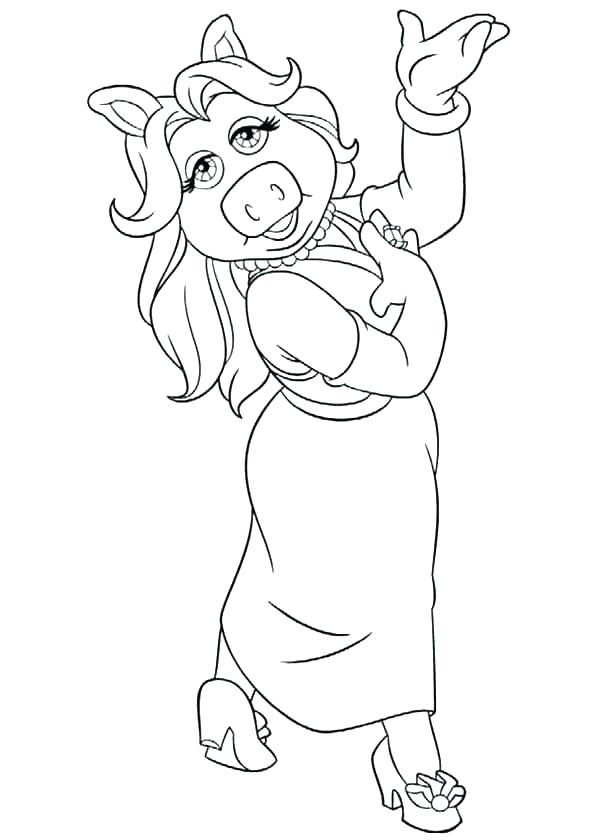 57 miss piggy coloring page