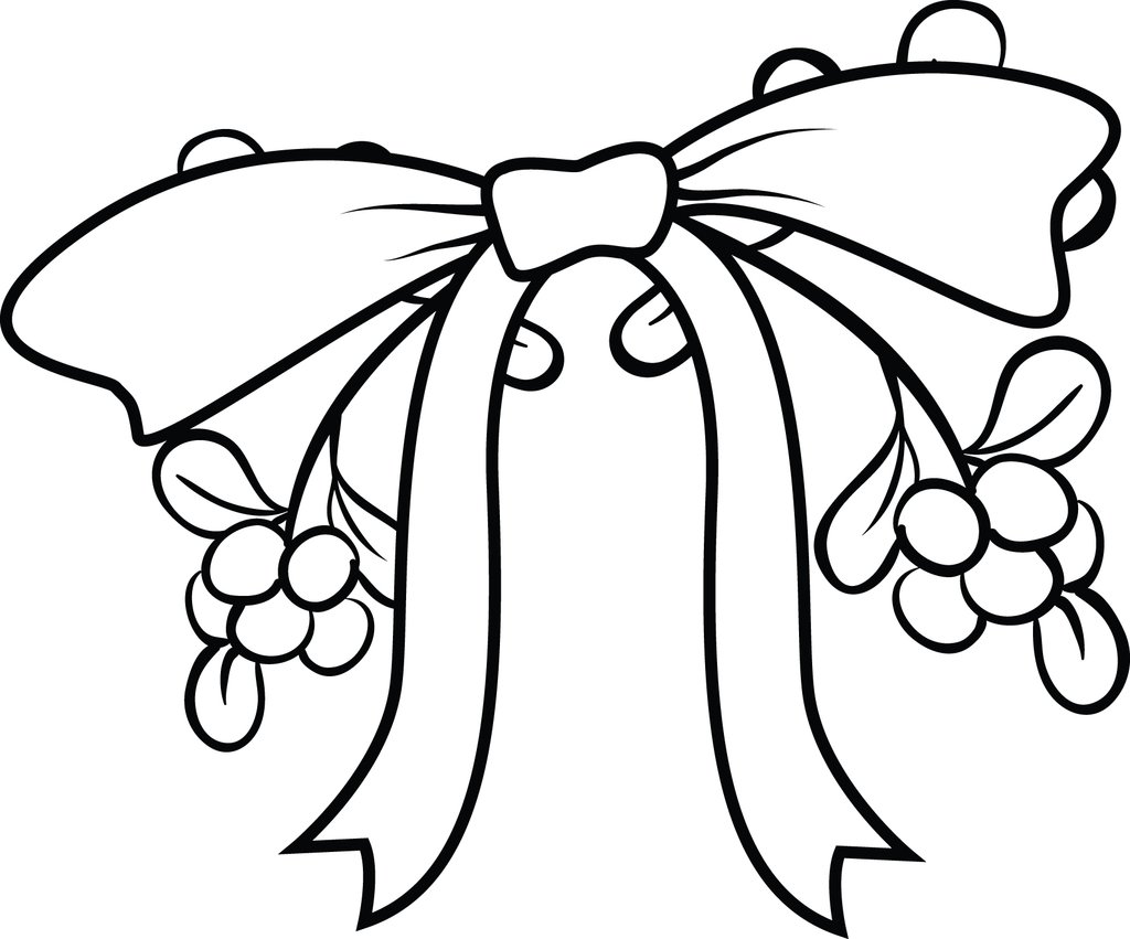 1024x851 Free Printable Mistletoe Christmas Coloring Page For Kids