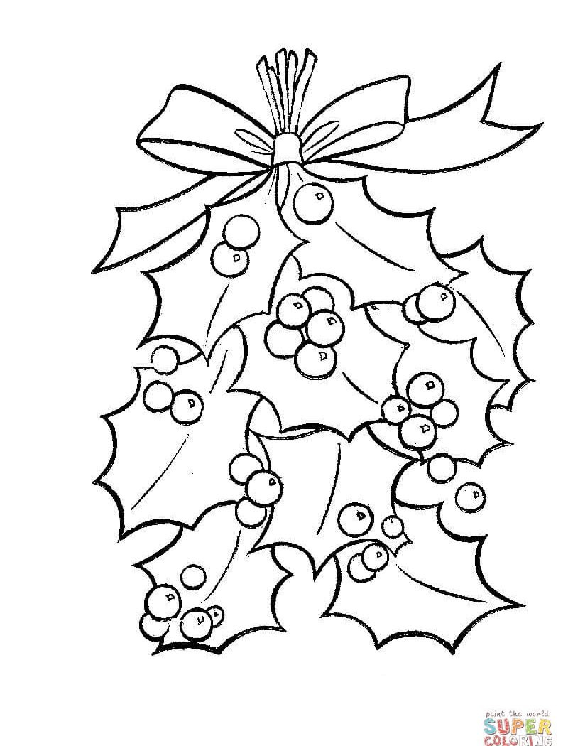 800x1050 Christmas Cartoon Coloring Pages Mistletoe Free Coloring Sheets