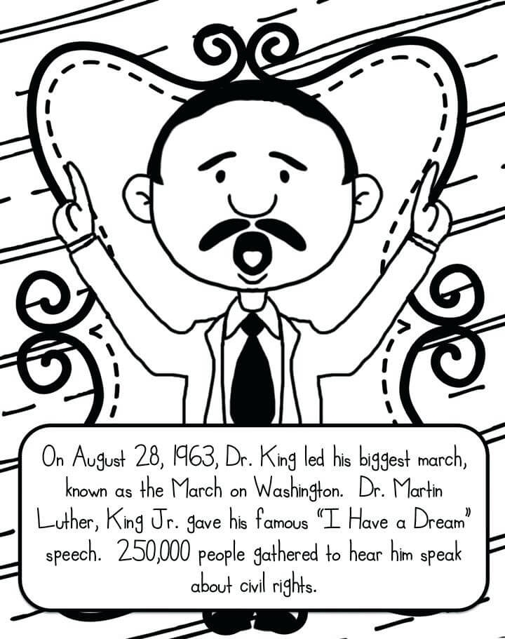 Martin Luther King Jr Coloring Pages Printable Free Printable 720x911 Martin Luther King Jr Coloring Pages Printable Free Printable