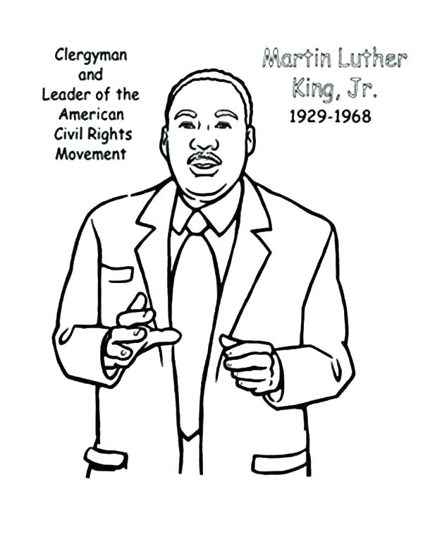 600x775 Coloring Pages Of Martin Luther King Jr Martin King Jr Coloring