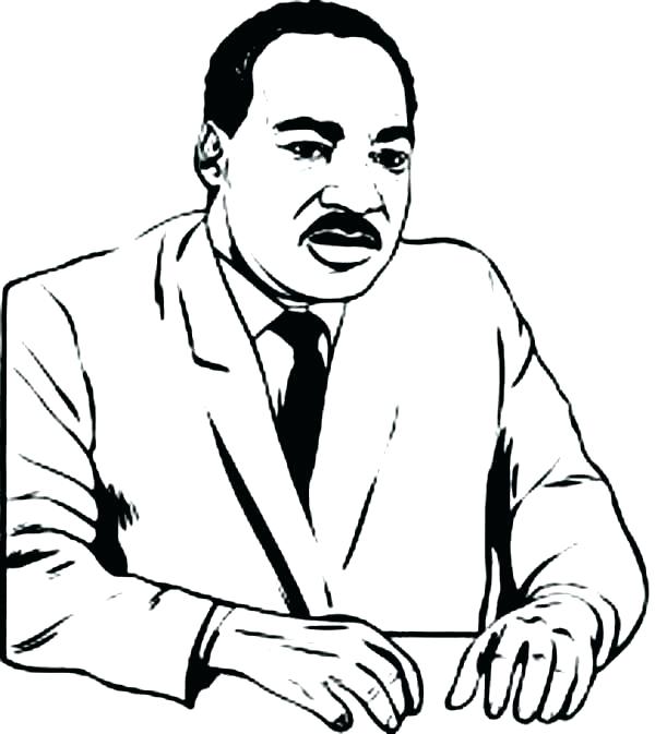600x673 Martin King Jr Free Printable Coloring Pages Preschool For Martin