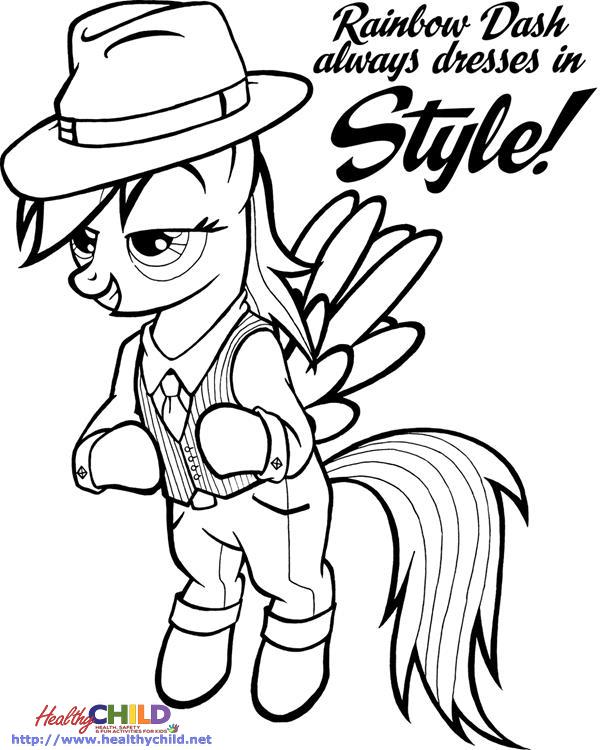 600x750 Mlp Coloring Pages Rainbow Dash