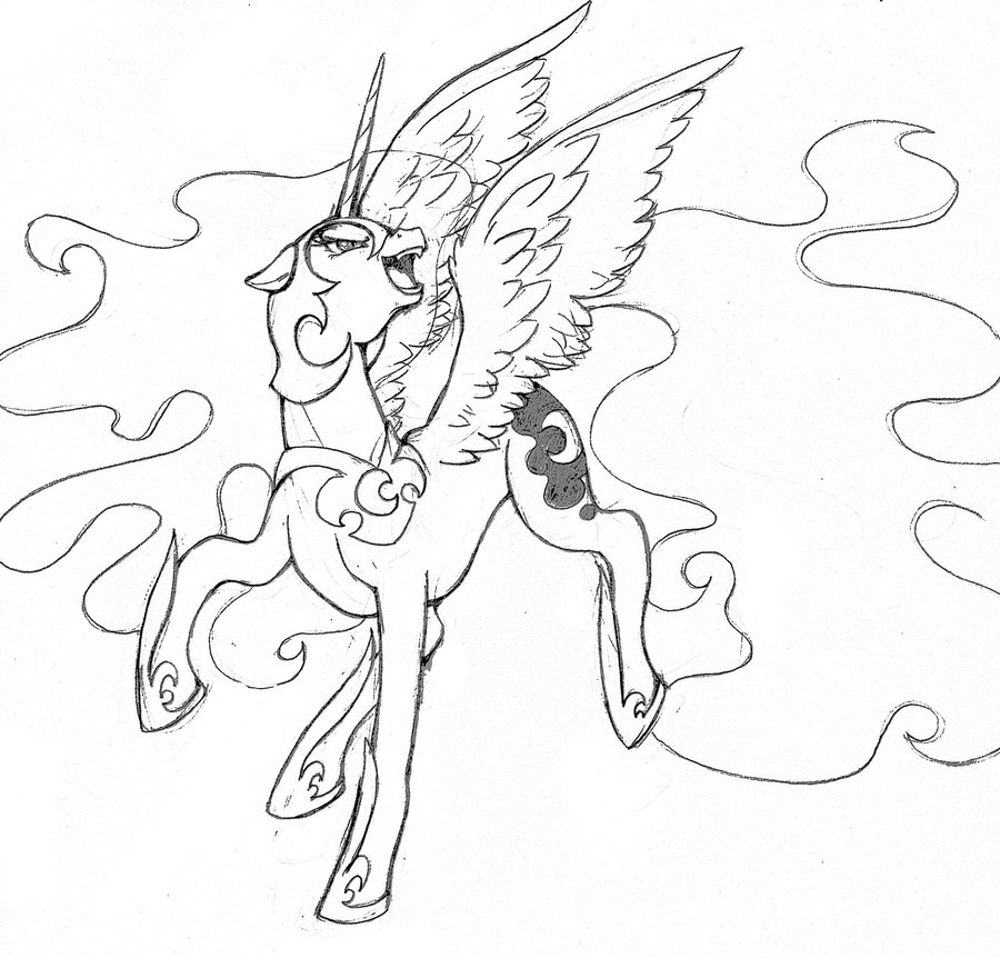 900x862 My Little Pony Nightmare Moon Coloring Pages