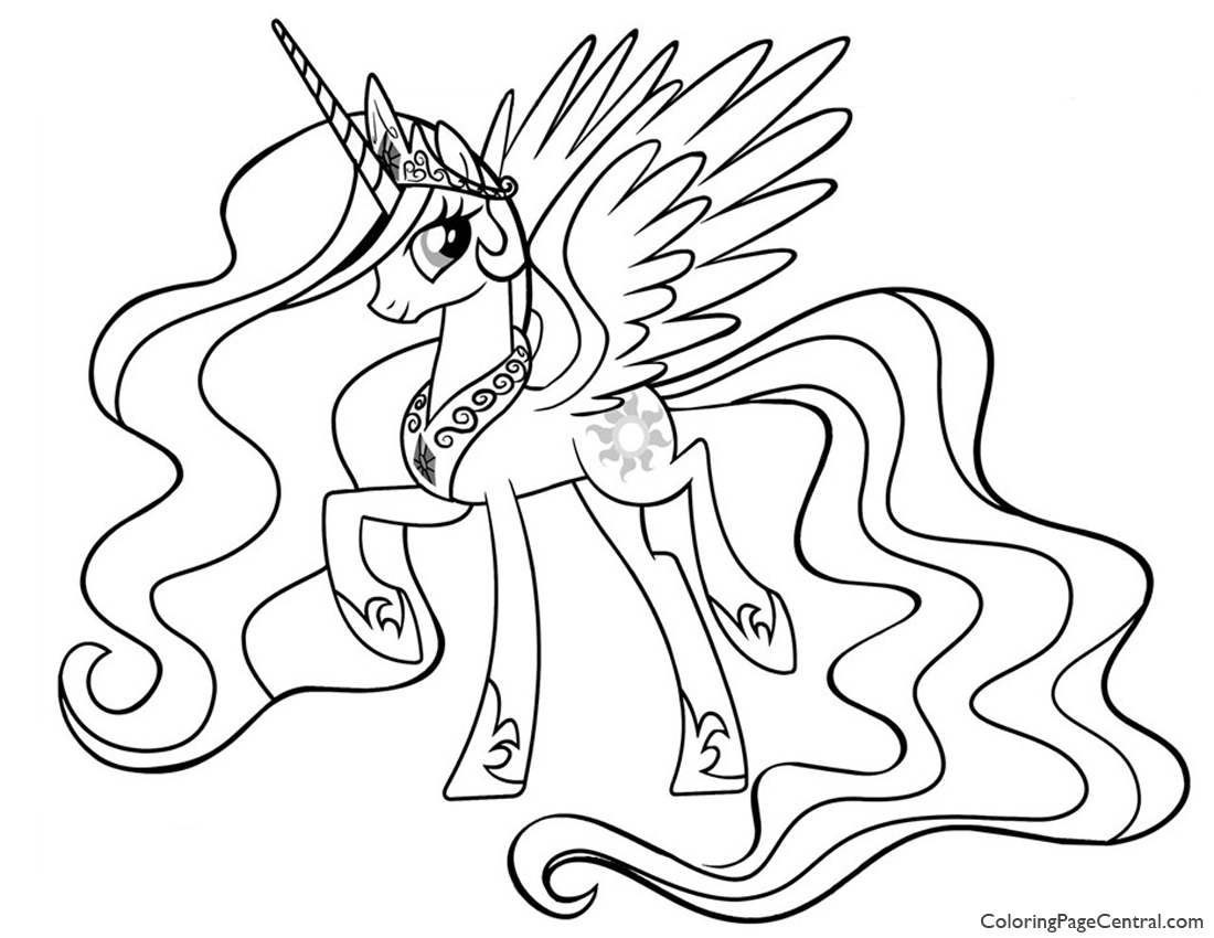 My Little Pony Princess Celestia 01 Coloring Page Coloring 1100x850 My Little Pony Princess Celestia 01 Coloring Page Coloring