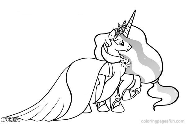 My Little Pony Coloring Pages Princess Celestia Baby 600x400 My Little Pony Coloring Pages Princess Celestia Baby