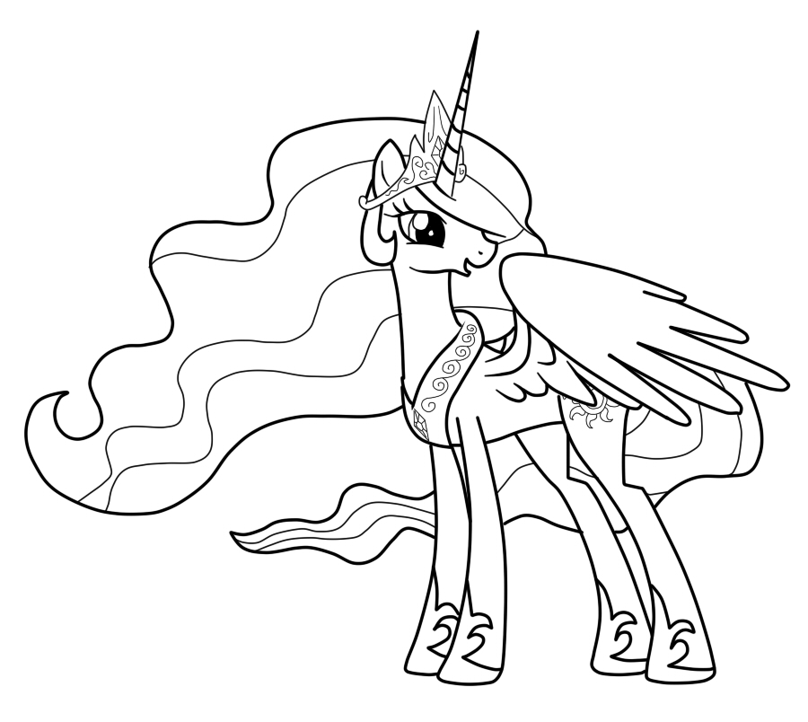 Princess Celestia Coloring Pages 900x804 Princess Celestia Coloring Pages