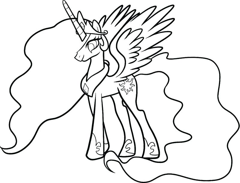 My Little Pony Coloring Pages Princess Celestia 800x611 My Little Pony Coloring Pages Princess Celestia