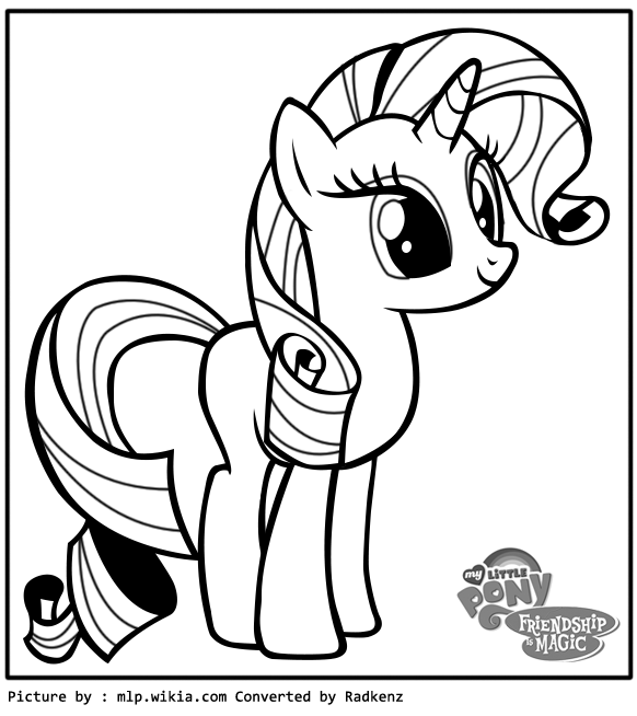 Coloring My Little Pony Rarity 582x654 Coloring My Little Pony Rarity