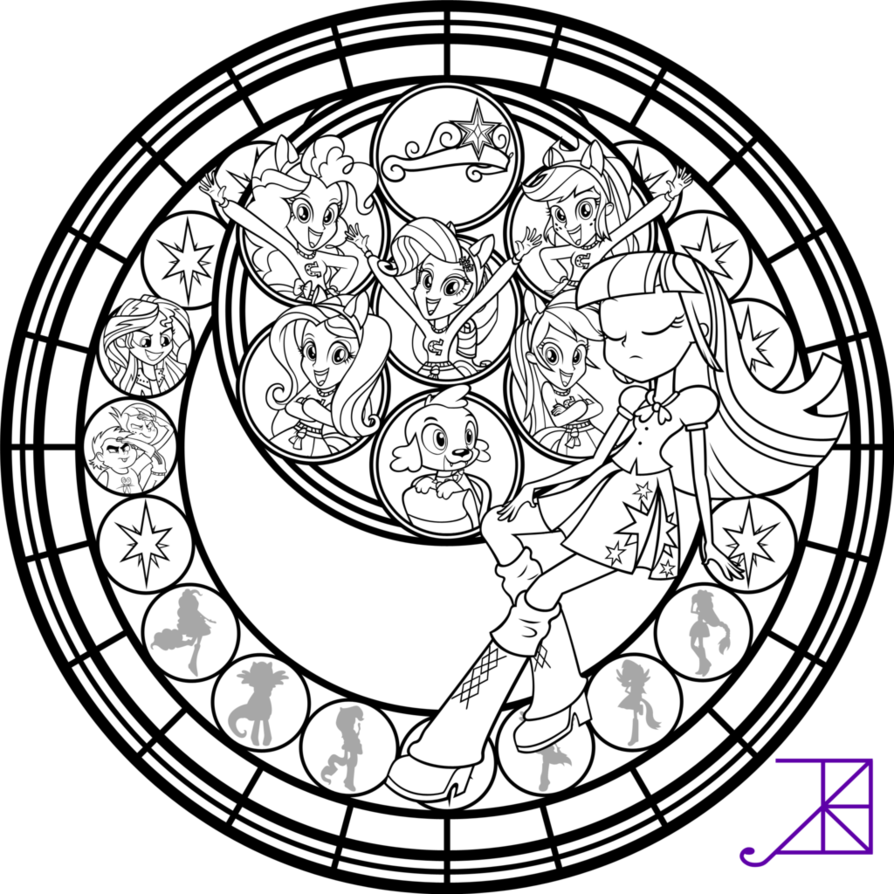 Equestria Girls Stained Glass Coloring Page By Akili Amethyst 894x894 Equestria Girls Stained Glass Coloring Page By Akili Amethyst