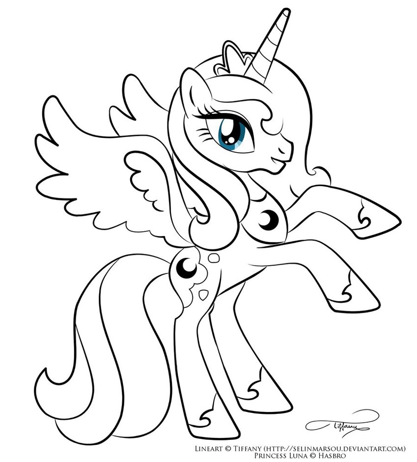 849x941 My Little Pony Princess Luna Coloring