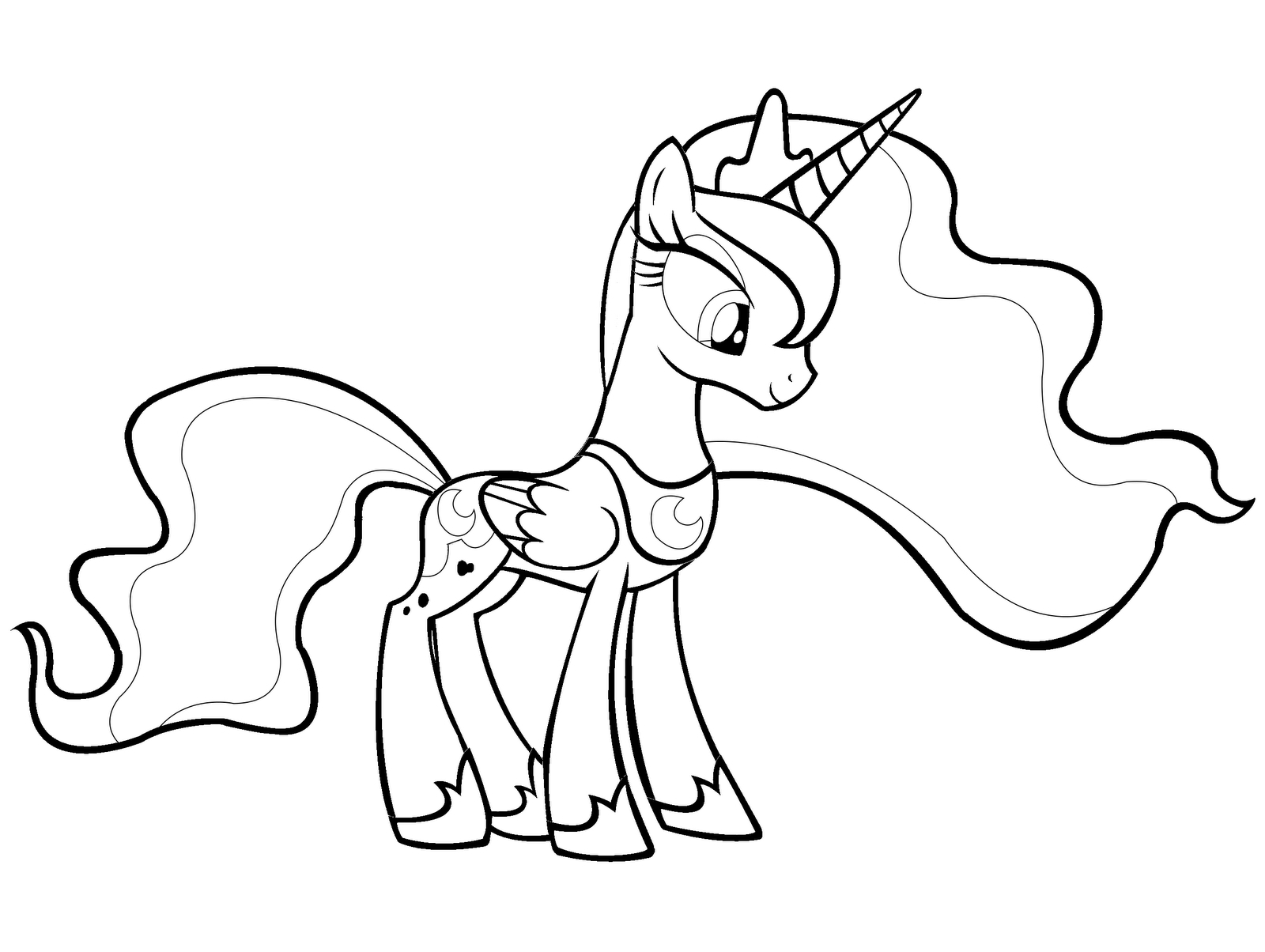 1600x1204 Awesome My Little Pony Friendship Is Magic Coloring Pages Princess