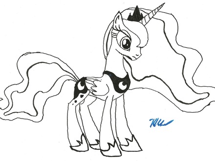 440x330 Mlp Coloring Page Coloring Home, Princess Luna Coloring Page