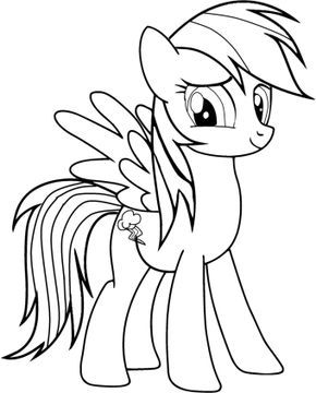 My Little Pony Rainbow Dash Coloring Pages Printable Coloring 290x360 My Little Pony Rainbow Dash Coloring Pages Printable Coloring