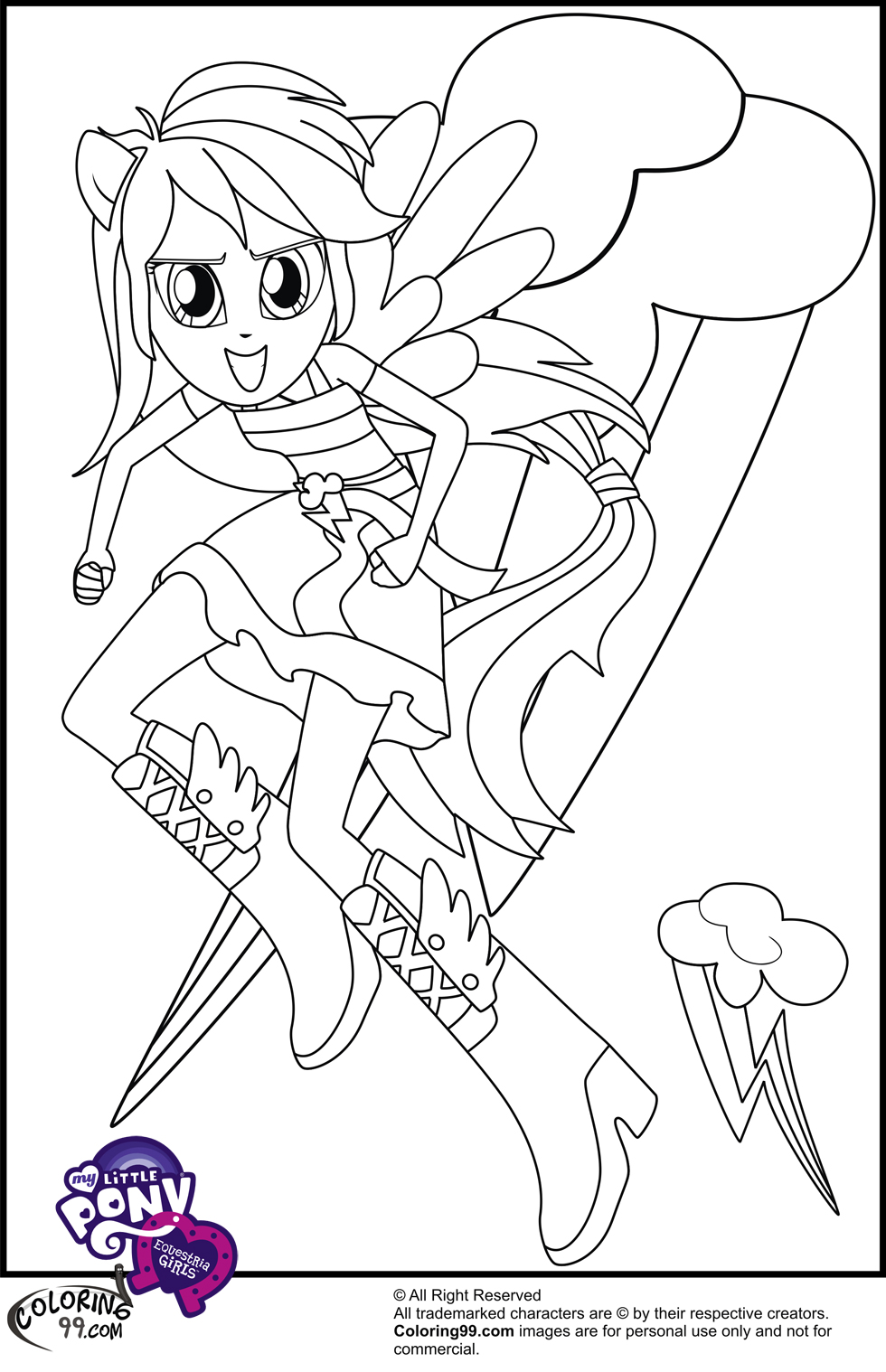 Rainbow Dash Equestria Girl Coloring Pages 980x1518 Rainbow Dash Equestria Girl Coloring Pages