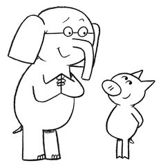Elephant And Piggie Coloring Page School Library Stuff 236x239 Elephant And Piggie Coloring Page School Library Stuff