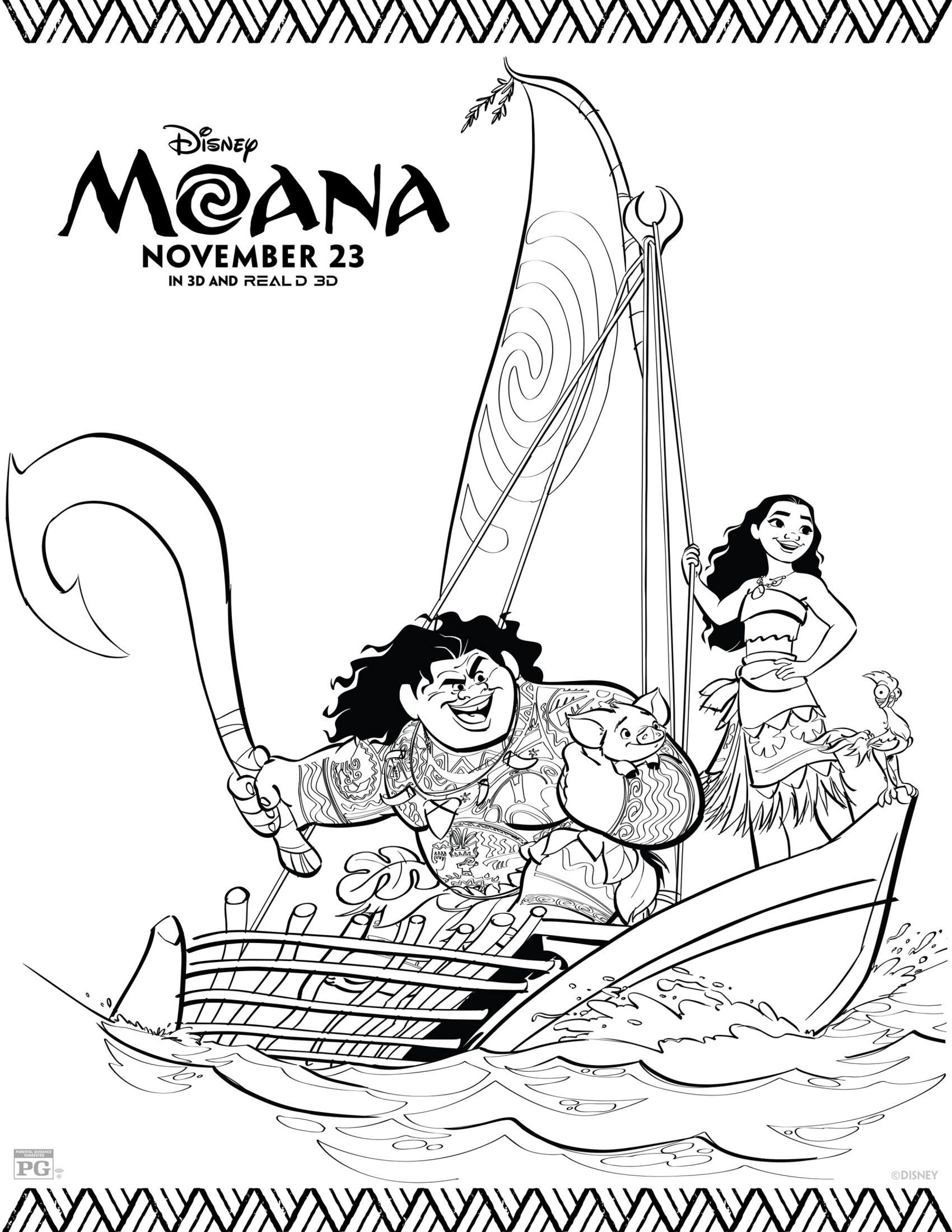 2550x3300 Free Printable Moana Coloring Pages Maui And Moana.jpg