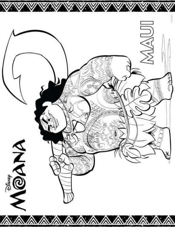 597x773 Kids N Fun.co.uk Coloring Page Moana Maui 2