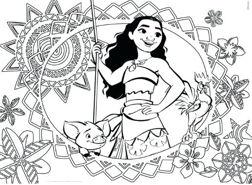 517x379 Moana Coloring Pages Maui Disney