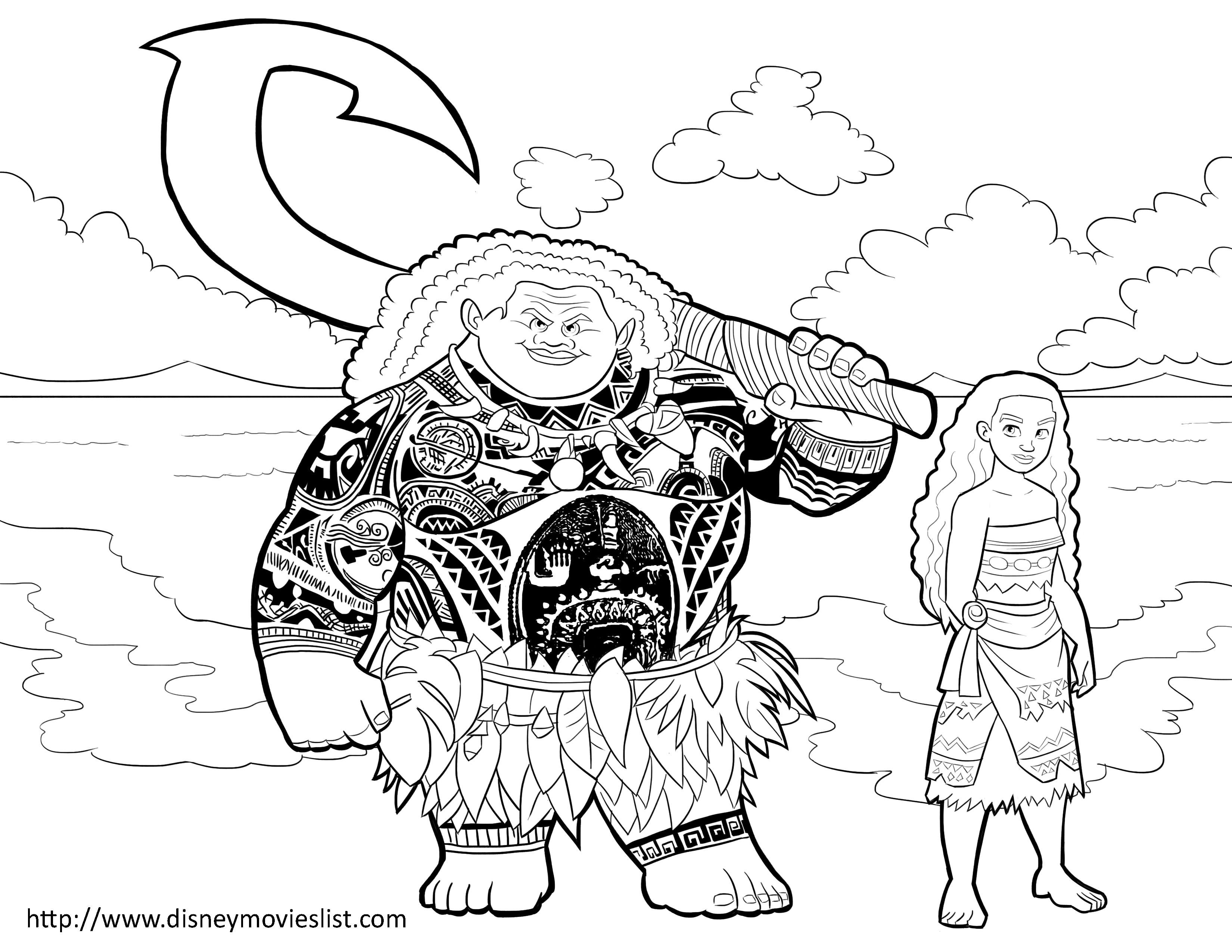 3300x2550 Disney's Moana Coloring Pages Sheet, Free Disney Printable Moana