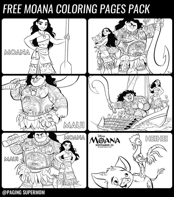 736x836 Free Printable Moana Coloring Pages Pack Moana, Free Printable