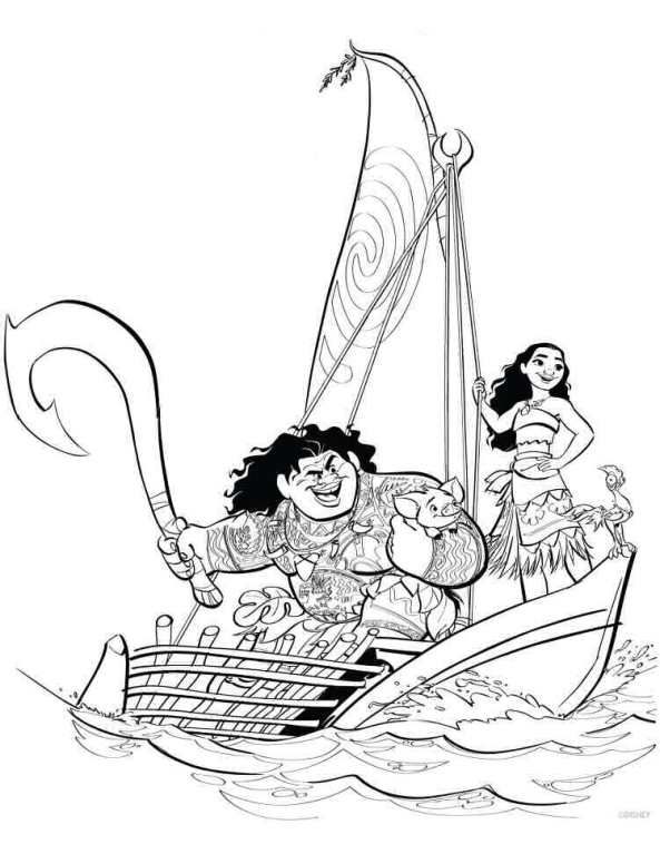 593x767 20 Coloring Pages Of Moana On Kids N Fun.co.uk. On Kids N Fun You