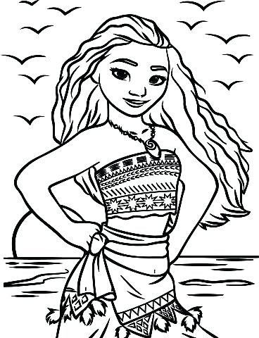 368x480 Moana Coloring Printable As Well As 536