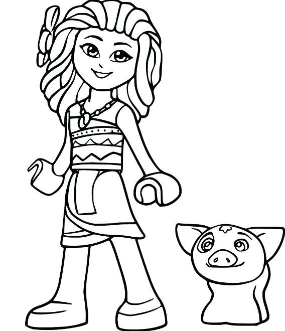 568x660 Baby Moana Coloring Pages And Pig From Printable Baby Moana