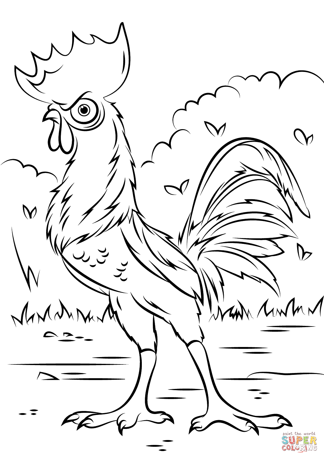 Heihei Rooster From Moana Super Coloring 1060x1500 Heihei Rooster From Moana Super Coloring