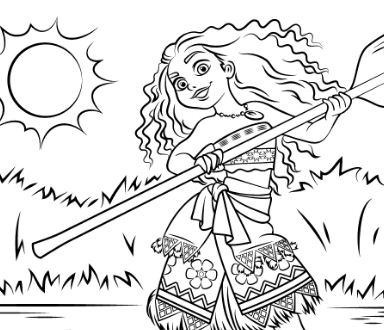 Moana Disney Symbol Coloring Page 384x330 Moana Disney Symbol Coloring Page