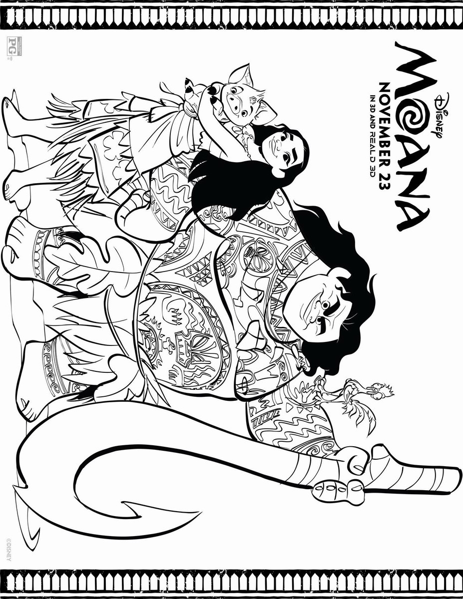 Moana Coloring Pages 927x1200 Moana Coloring Pages
