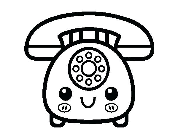 600x470 Phone Coloring Pages Retro Phone Coloring Page My Little Phone