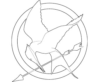 Hunger Mockingjay Coloring Pages 338x282 Hunger Mockingjay Coloring Pages