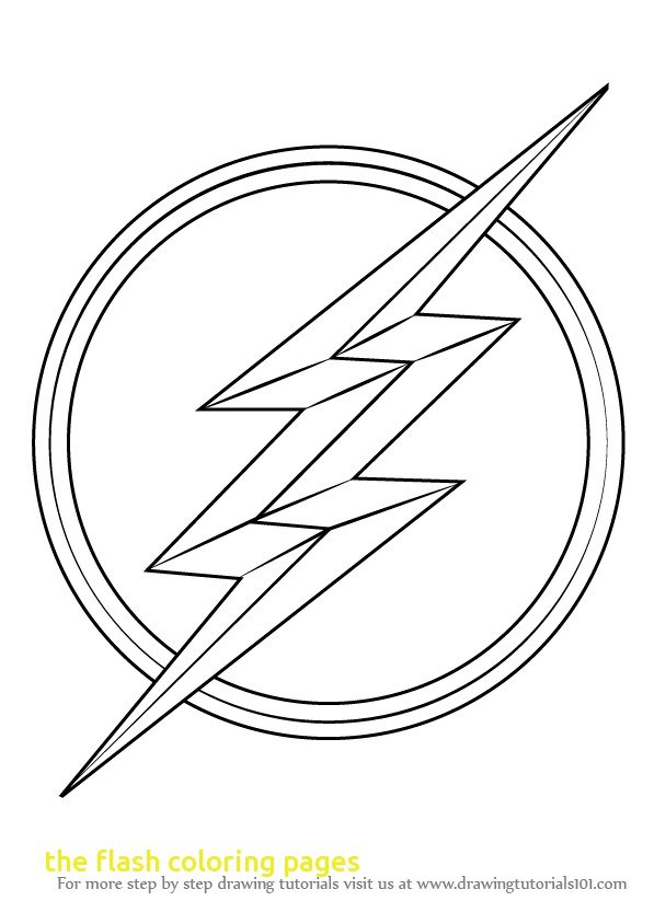 Flash Symbol Coloring Page 597x844 Flash Symbol Coloring Page