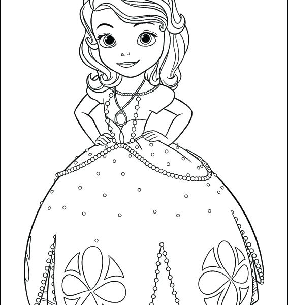 567x600 Sophia The First Coloring Pages