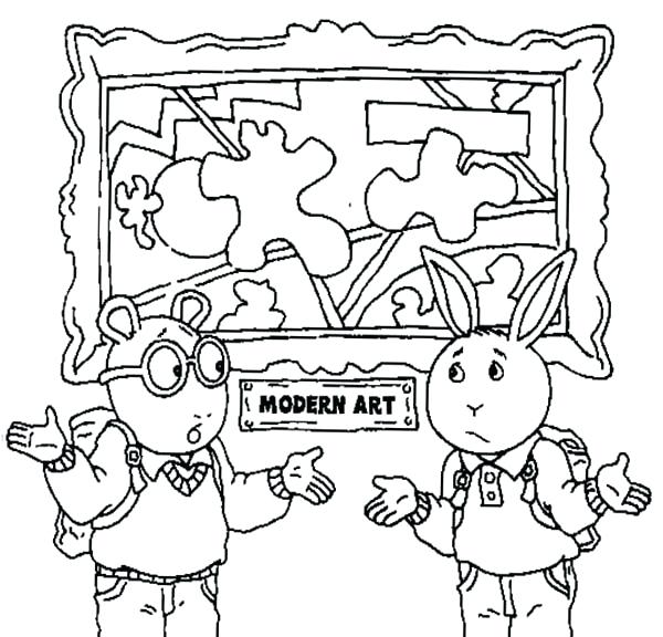 Art Coloring Page And Buster Understand The Modern Art Coloring 600x576 Art Coloring Page And Buster Understand The Modern Art Coloring