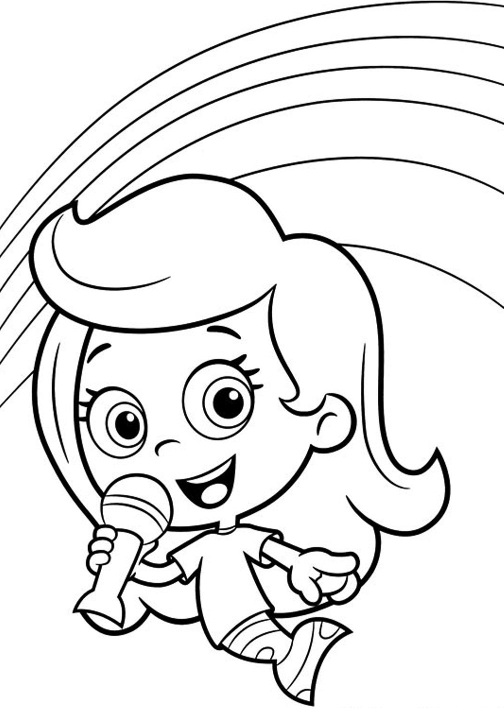 1007x1416 Bubble Guppies Coloring Pages Molly Cartoon Coloring Pages