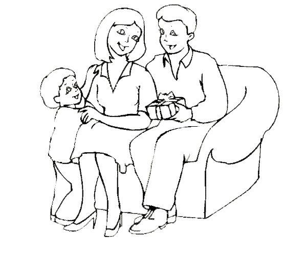 Mom And Dad Coloring Pages